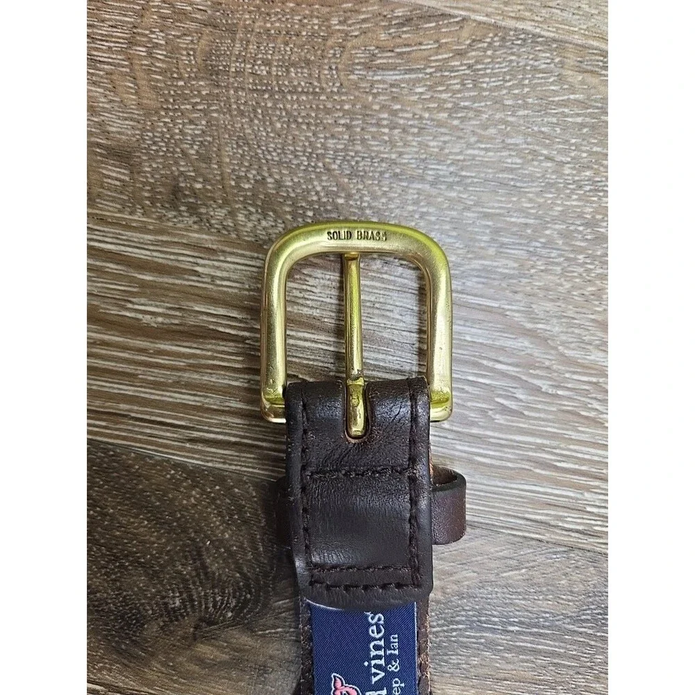 Vineyard Vines Whale Canvas Ribbon Belt Youth Kids Size 26 Pre-Teen Teen Child
